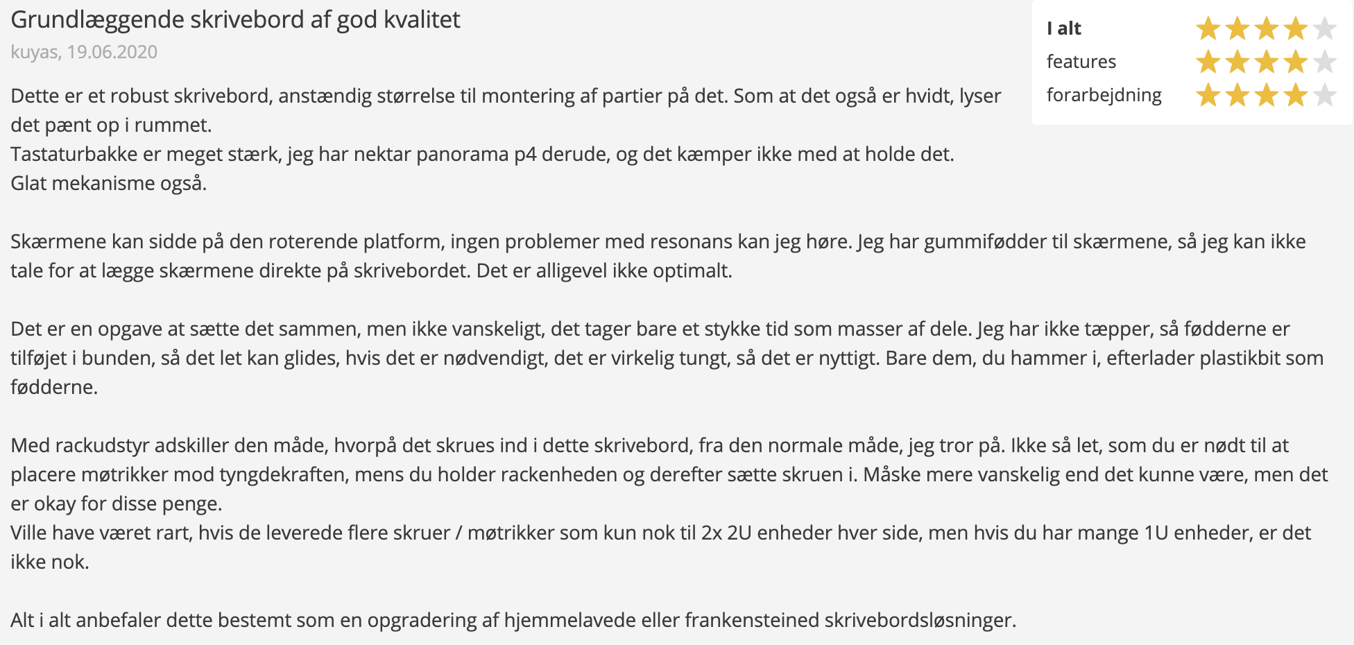 Anmeldelse af Glorious Workbench white fra Thomann