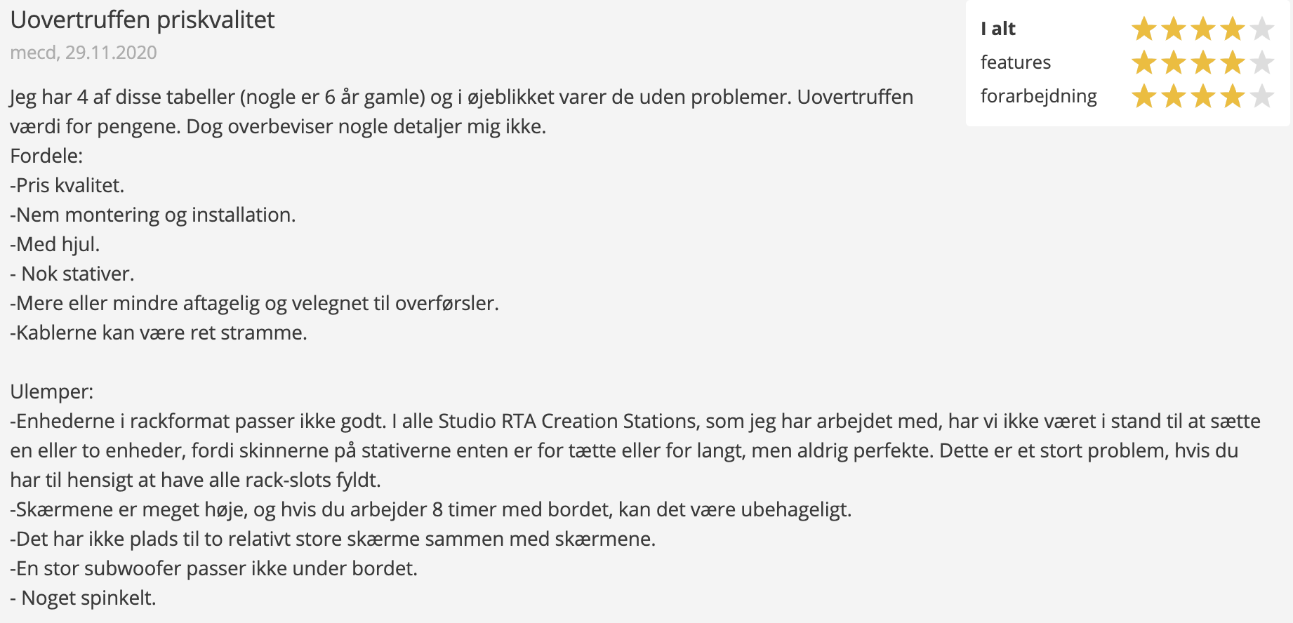 Anmeldelse af StudioRTA Creation Station fra Thomann