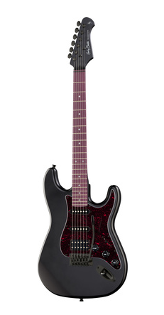 Billede af sort el-guitar