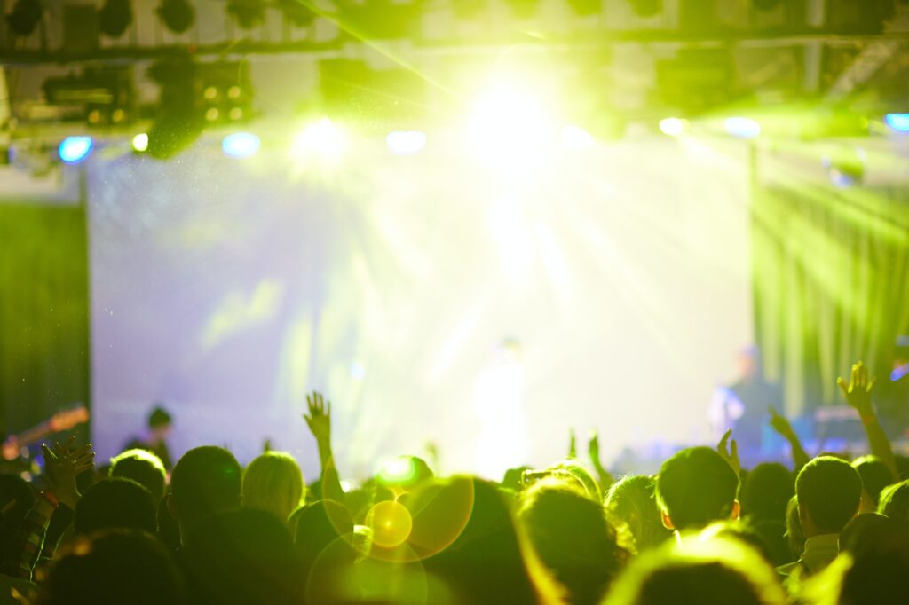 Scene med led strobe
