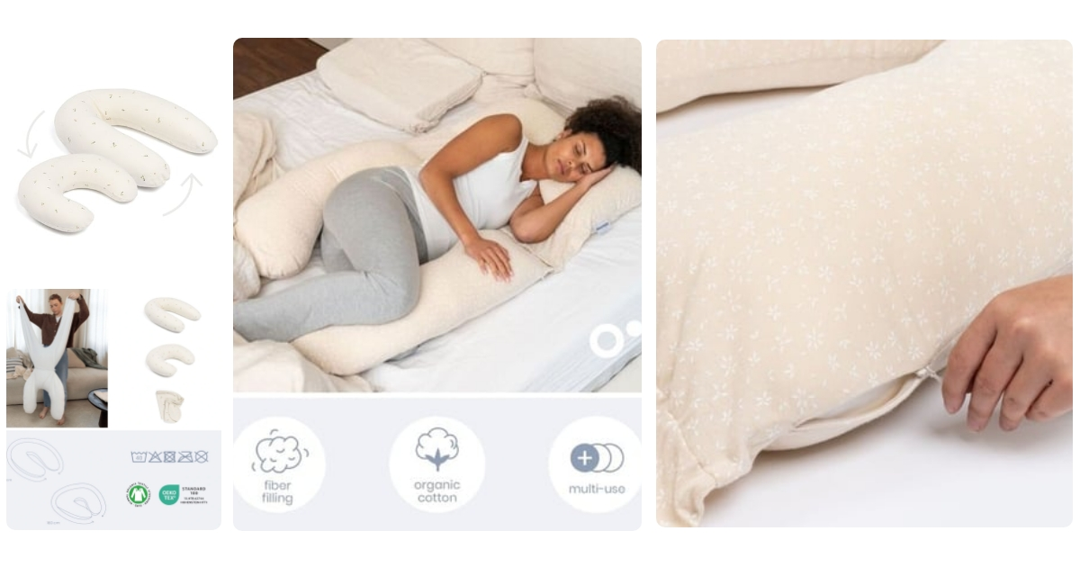 Anmeldelse af Doomoo Amme & Graviditetspude 2-i-1 Quilt Creme Blomma