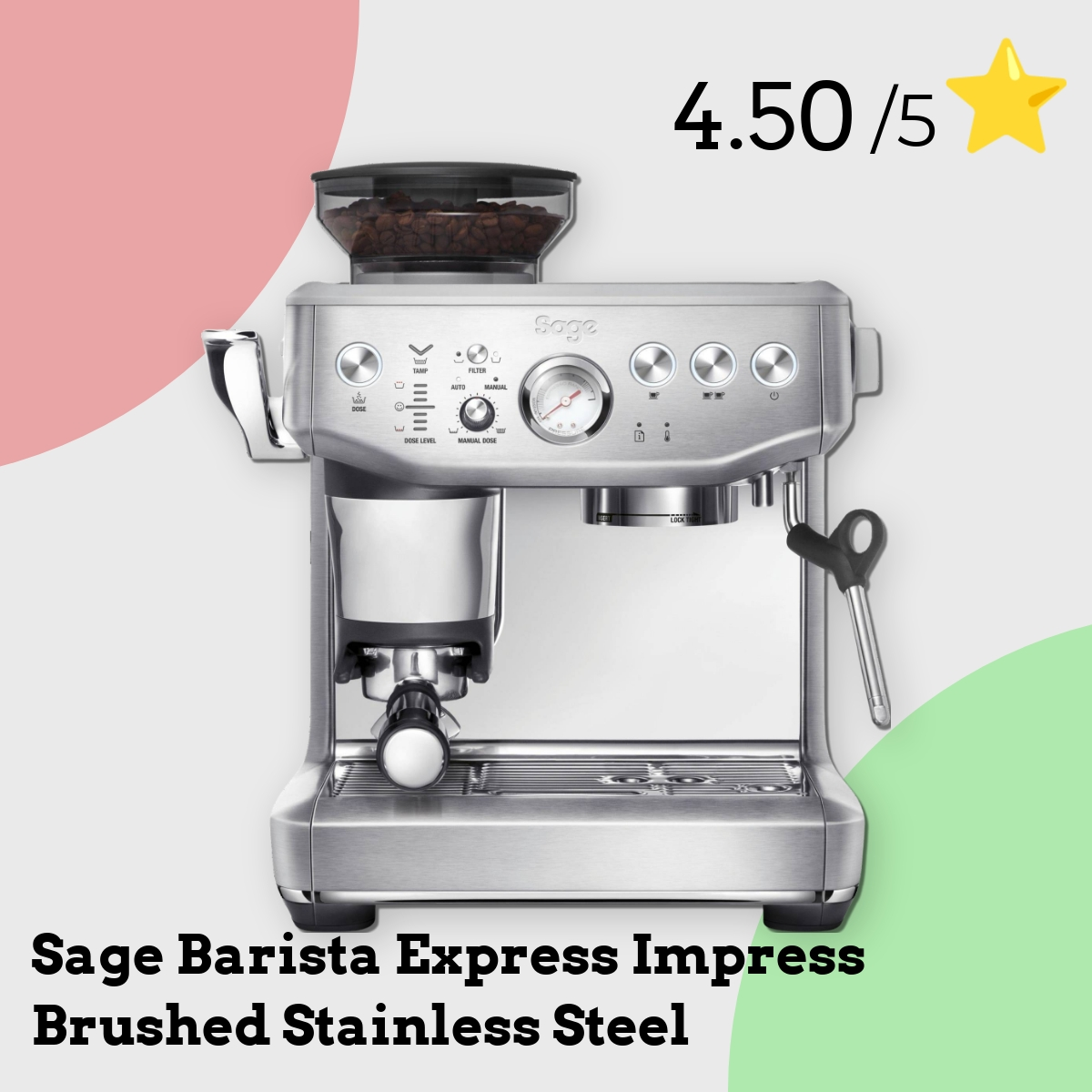 Anmeldelse af Sage Barista Express Impress Brushed Stainless Steel