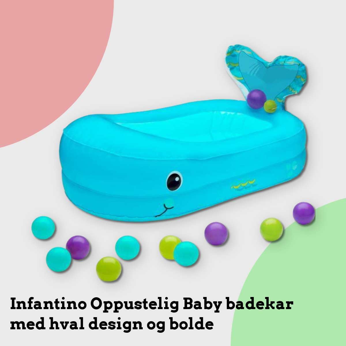 Anmeldelse af Infantino Oppustelig Baby badekar med hval design og bolde