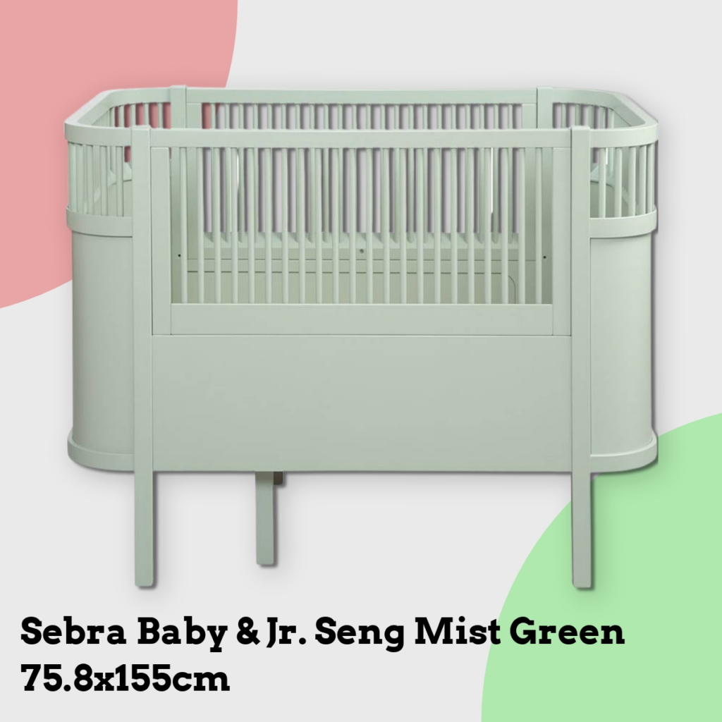 Anmeldelse af Sebra Baby & Jr. Seng Mist Green 75.8x155cm