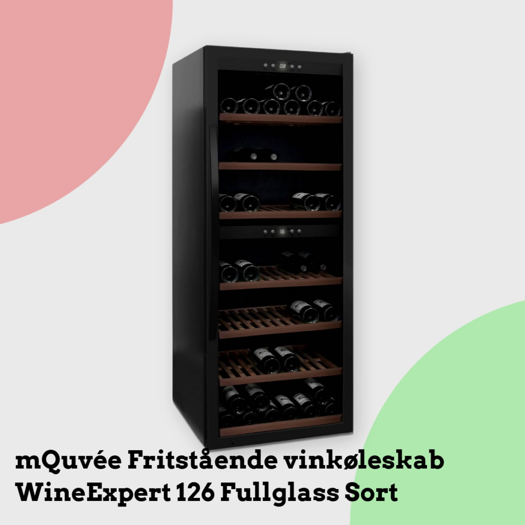 Anmeldelse af mQuvée Fritstående vinkøleskab WineExpert 126 Fullglass Sort