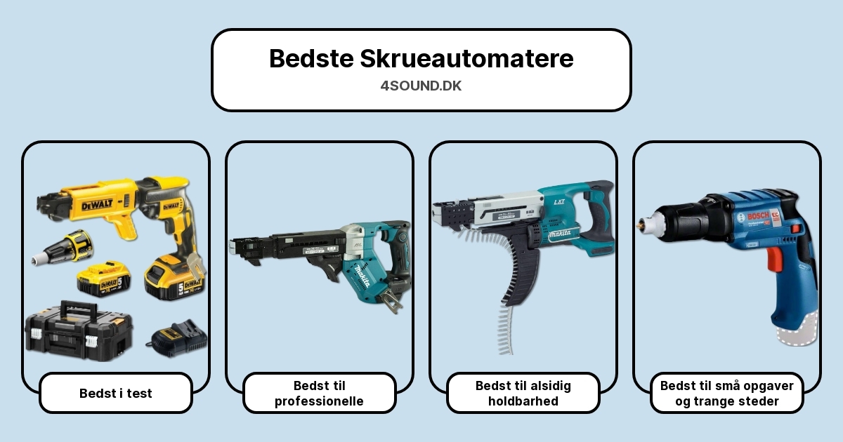 Bedste Skrueautomatere i test