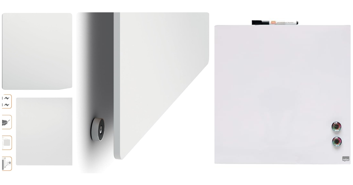 Anmeldelse af Nobo Frameless Magnetic Modular Whiteboard 45x45cm