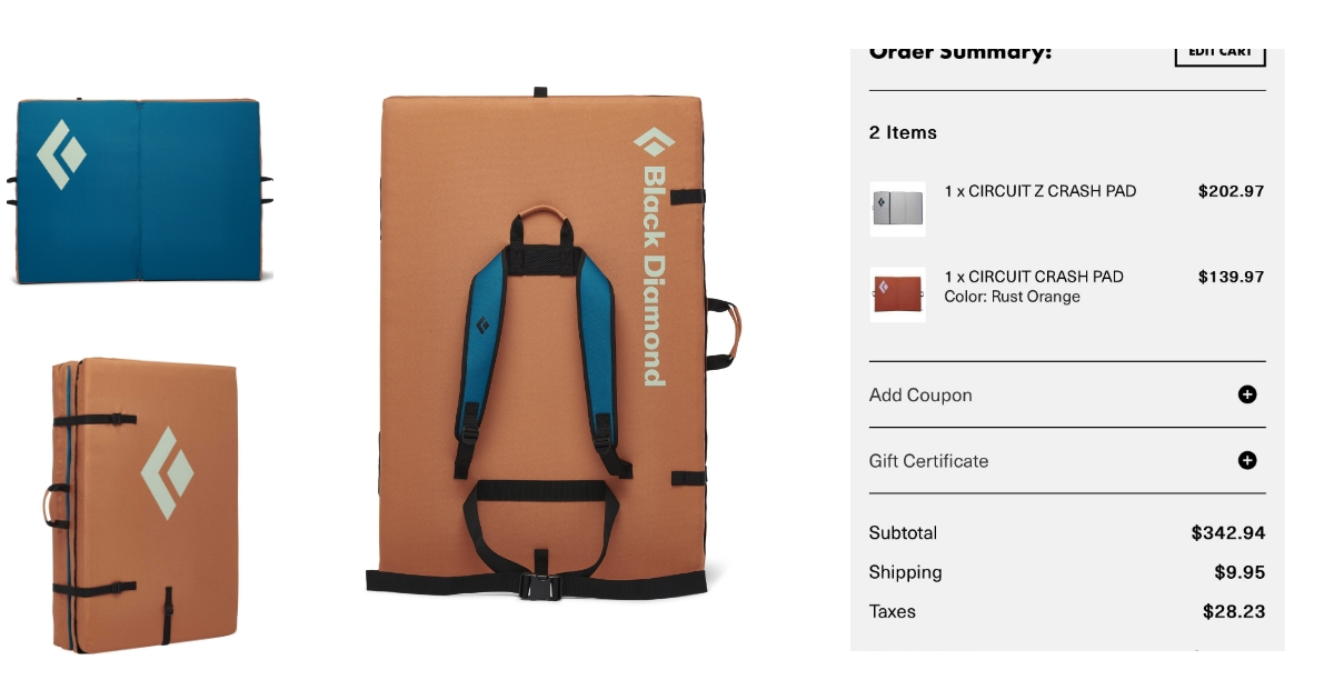 Anmeldelse af Black Diamond Circuit Crash Pad Lagoon OneSize