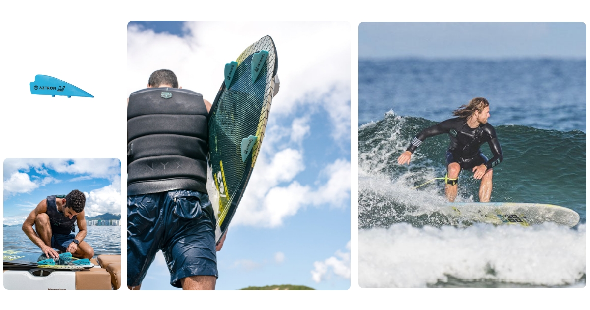 Anmeldelse af Aztron Sport 1.7' Wakesurf Wakeboard glasfiberforstærkede finner, sæt af inkl skruer