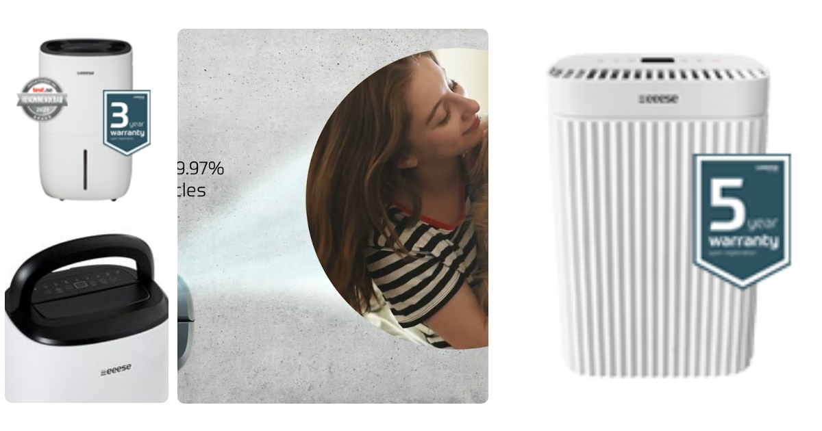 Anmeldelse af Eeese Luna Dehumidifier & Air Purifier 12L Wi-Fi