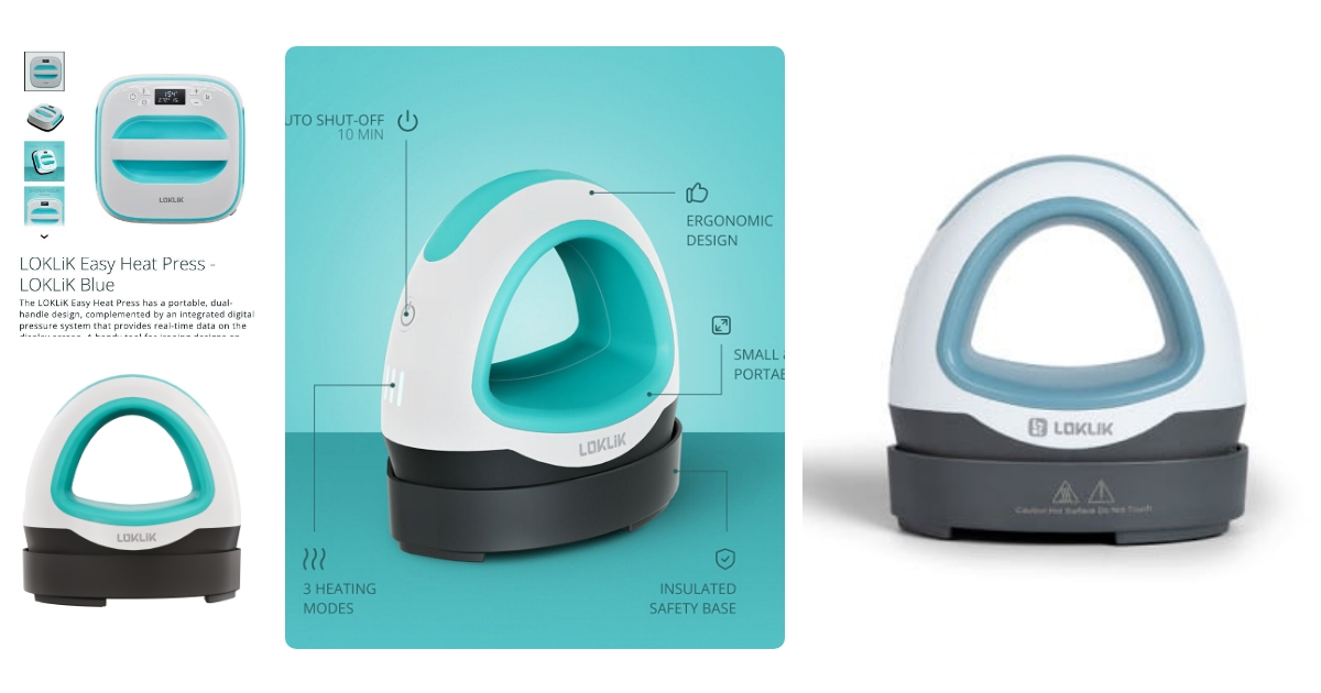Anmeldelse af Loklik Mini Heat Press Presse À Chaud Bleu