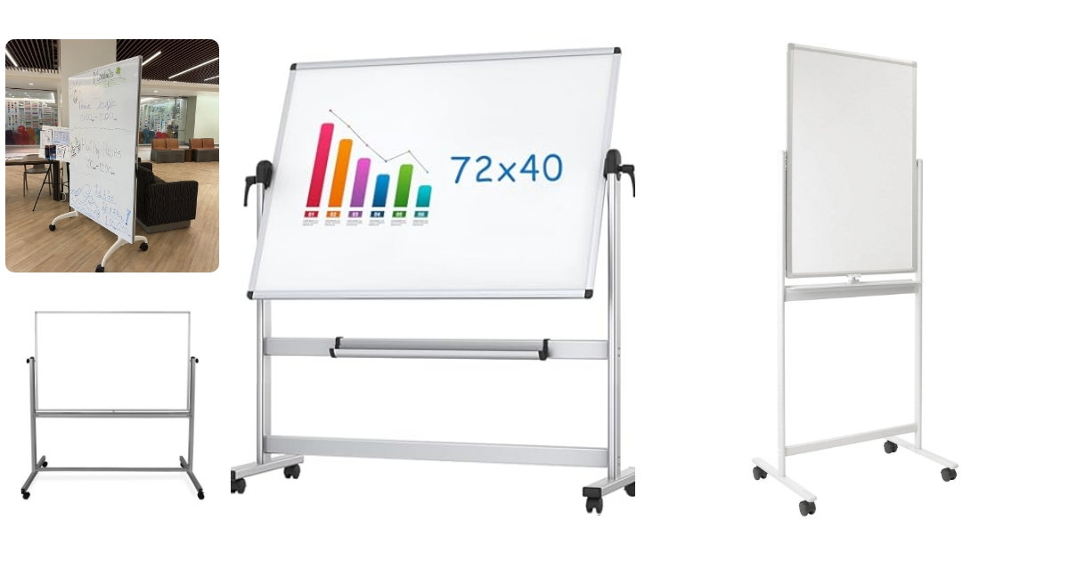 Anmeldelse af Naga Double-Sided Mobile Whiteboard 120x90cm