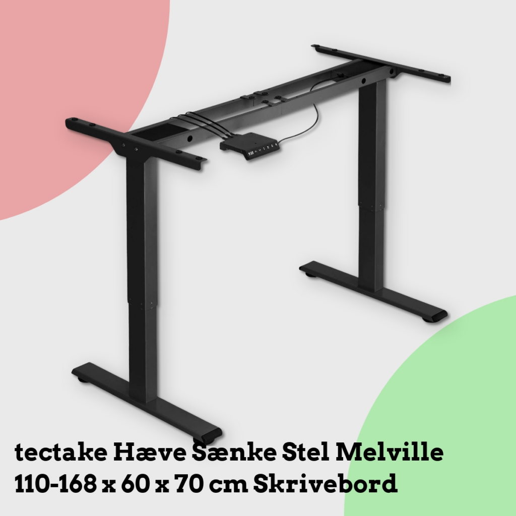 Anmeldelse af tectake Hæve Sænke Stel Melville 110-168 x 60 x 70 cm Skrivebord