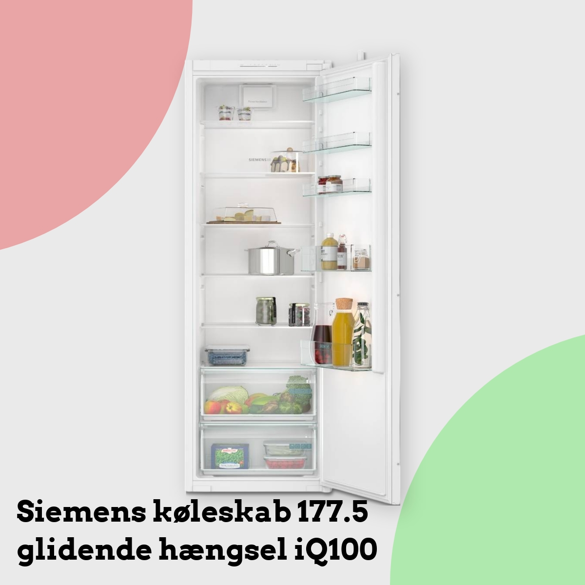 Anmeldelse af Siemens køleskab 177.5 glidende hængsel iQ100