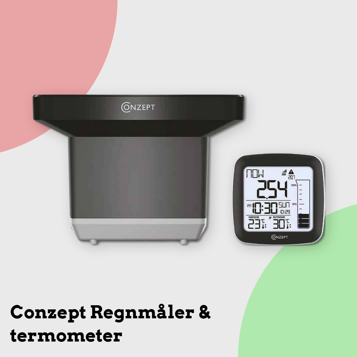 Anmeldelse af Conzept Regnmåler & termometer