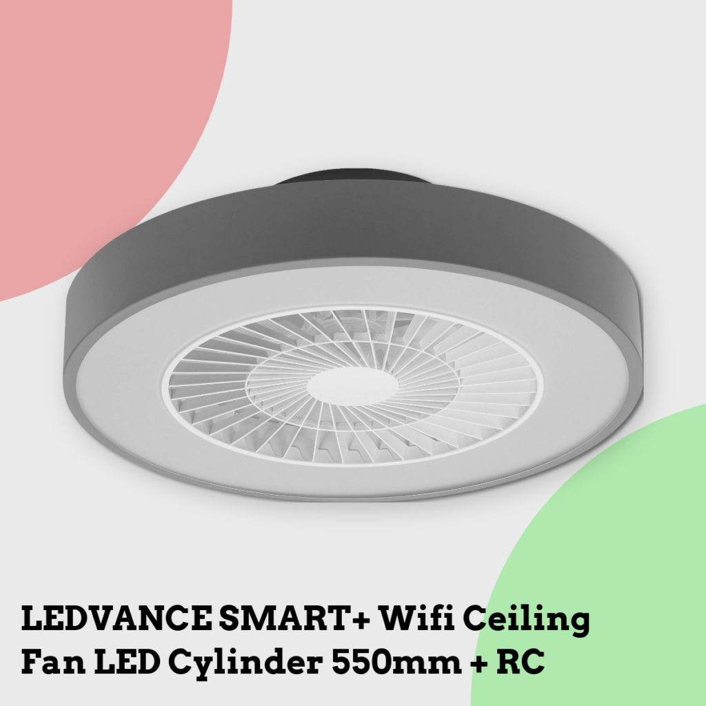 Anmeldelse af LEDVANCE SMART+ Wifi Ceiling Fan LED Cylinder 550mm + RC