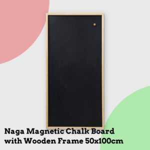 Anmeldelse af Naga Magnetic Chalk Board with Wooden Frame 50x100cm