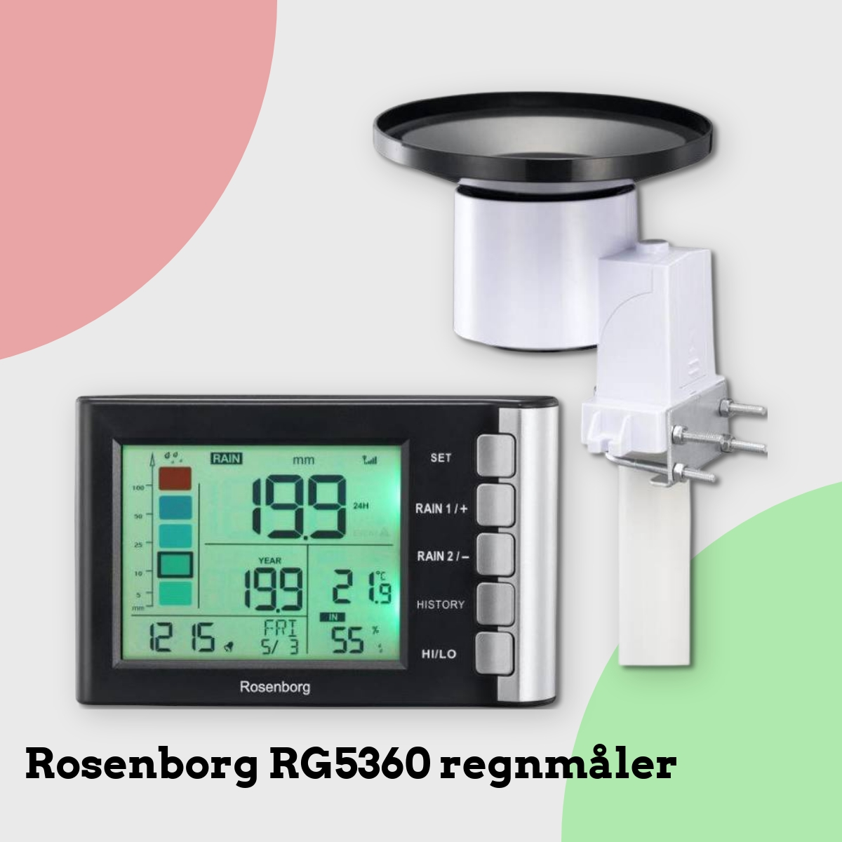 Anmeldelse af Rosenborg RG5360 regnmåler