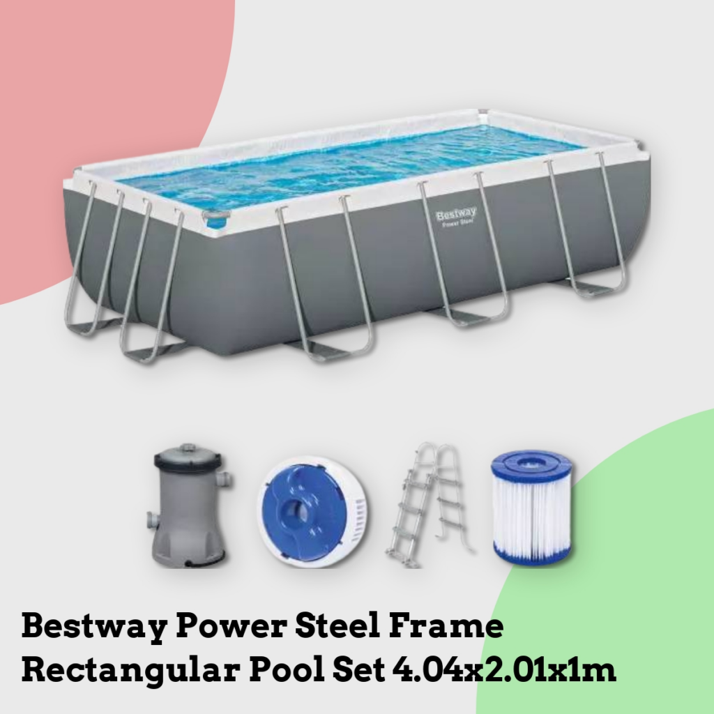 Anmeldelse af Bestway Power Steel Frame Rectangular Pool Set 4.04x2.01x1m