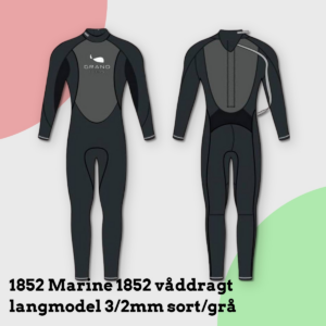 Anmeldelse af 1852 Marine 1852 våddragt langmodel 3/2mm sort/grå