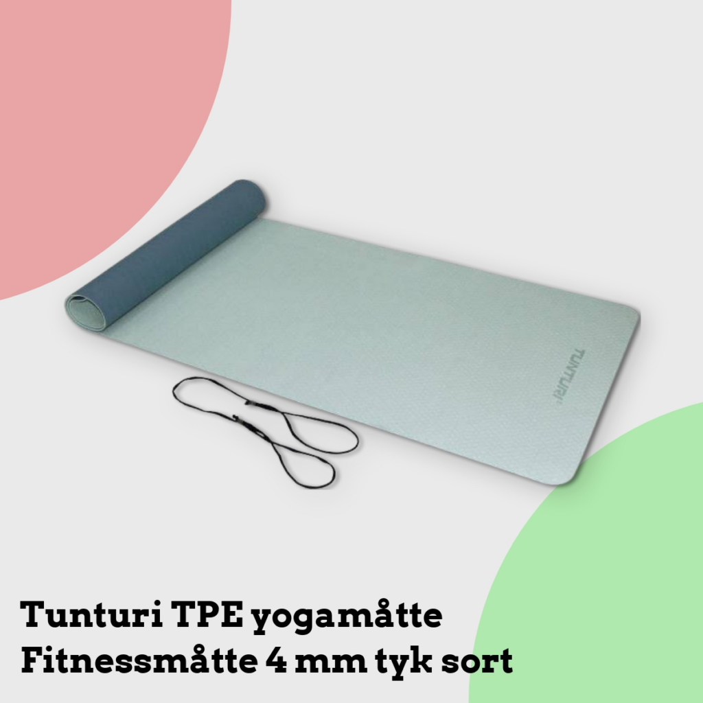 Anmeldelse af Tunturi TPE yogamåtte Fitnessmåtte 4 mm tyk sort