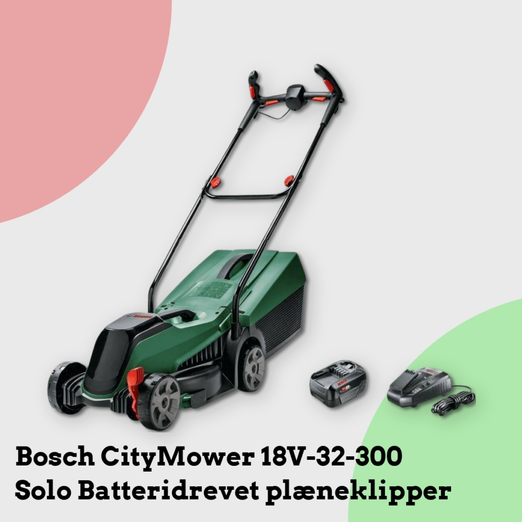 Anmeldelse af Bosch CityMower 18V-32-300 Solo Batteridrevet plæneklipper