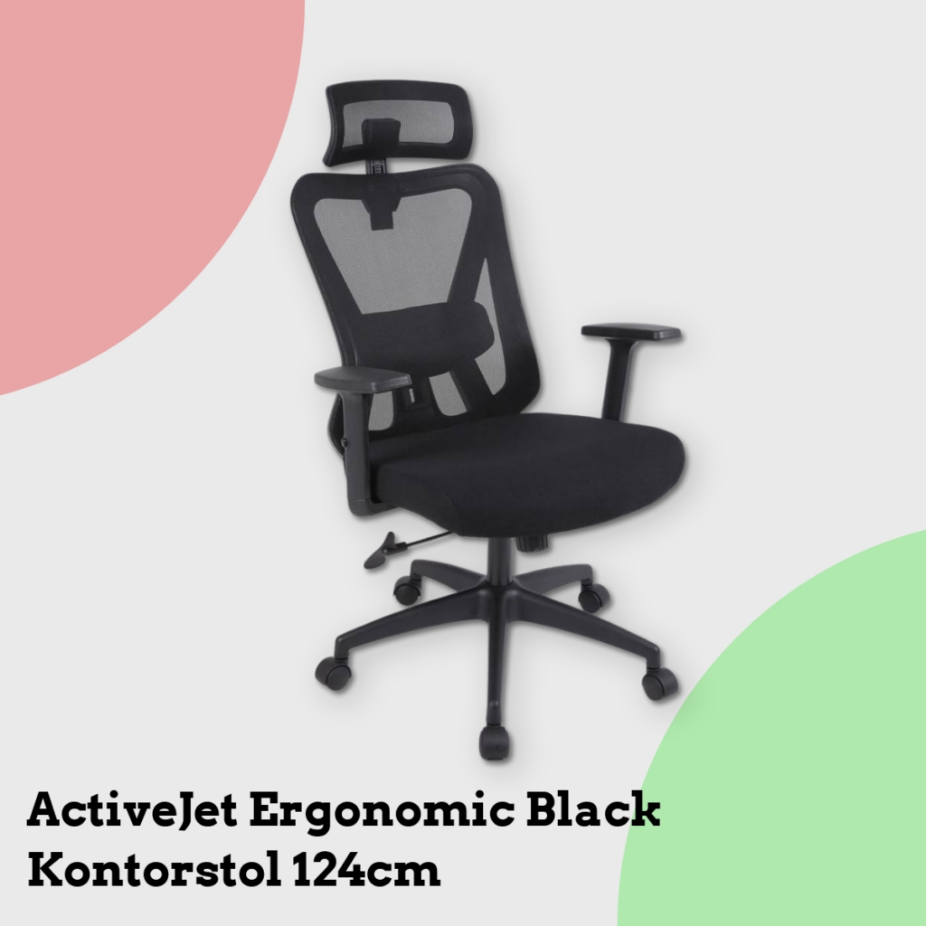 Anmeldelse af ActiveJet Ergonomic Black Kontorstol 124cm