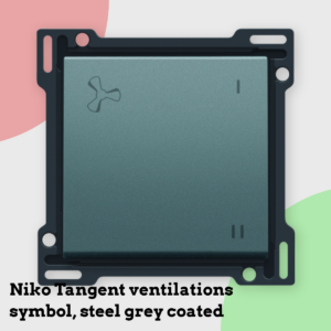 Anmeldelse af Niko Tangent ventilations symbol, steel grey coated