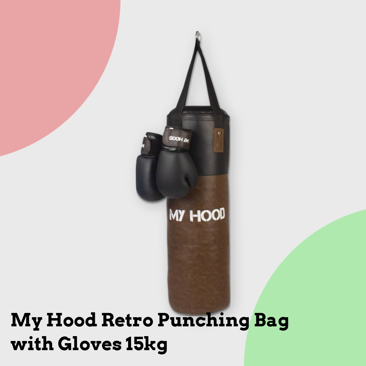 Anmeldelse af My Hood Retro Punching Bag with Gloves 15kg