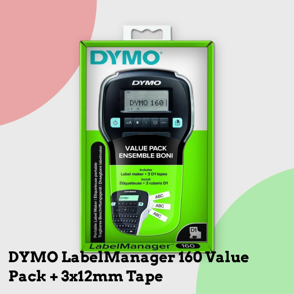Anmeldelse af DYMO LabelManager 160 Value Pack + 3x12mm Tape