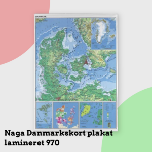 Anmeldelse af Naga Danmarkskort plakat lamineret 970