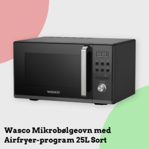 Anmeldelse af Wasco Mikrobølgeovn med Airfryer-program 25L Sort