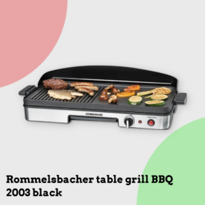 Anmeldelse af Rommelsbacher table grill BBQ 2003 black