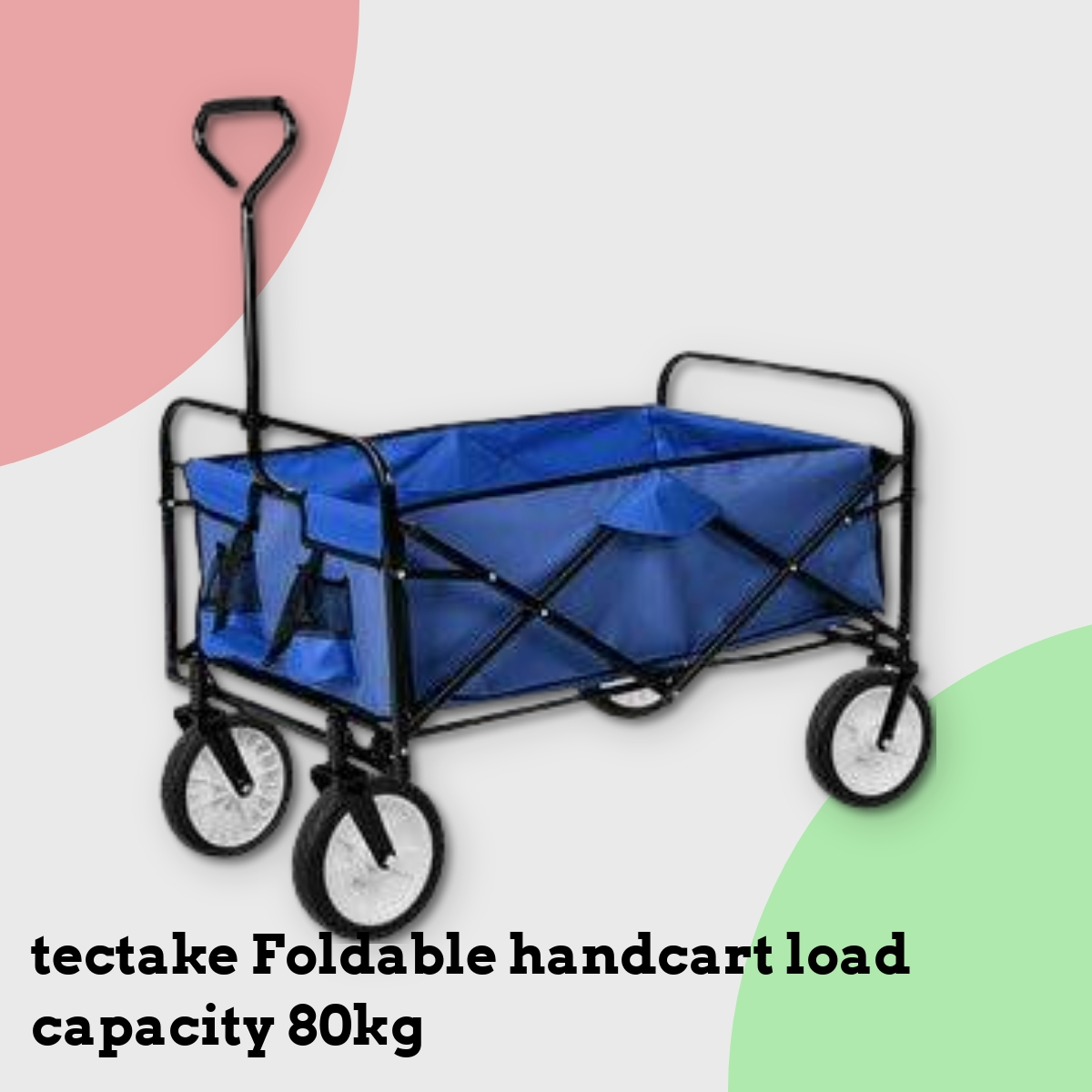 Anmeldelse af tectake Foldable handcart load capacity 80kg
