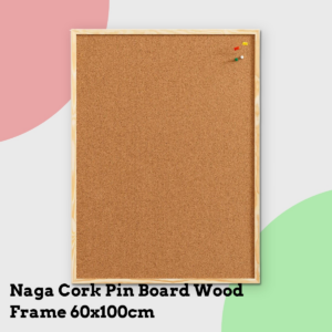 Anmeldelse af Naga Cork Pin Board Wood Frame 60x100cm