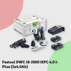 Anmeldelse af Festool DWC 18-2500 HPC 4.0 I-Plus (2x4.0Ah)