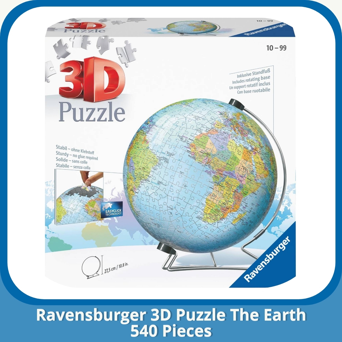Anmeldelse af Ravensburger 3D Puzzle The Earth 540 Pieces