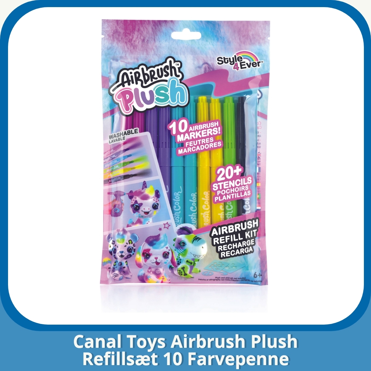 Anmeldelse af Canal Toys Airbrush Plush Refillsæt 10 Farvepenne