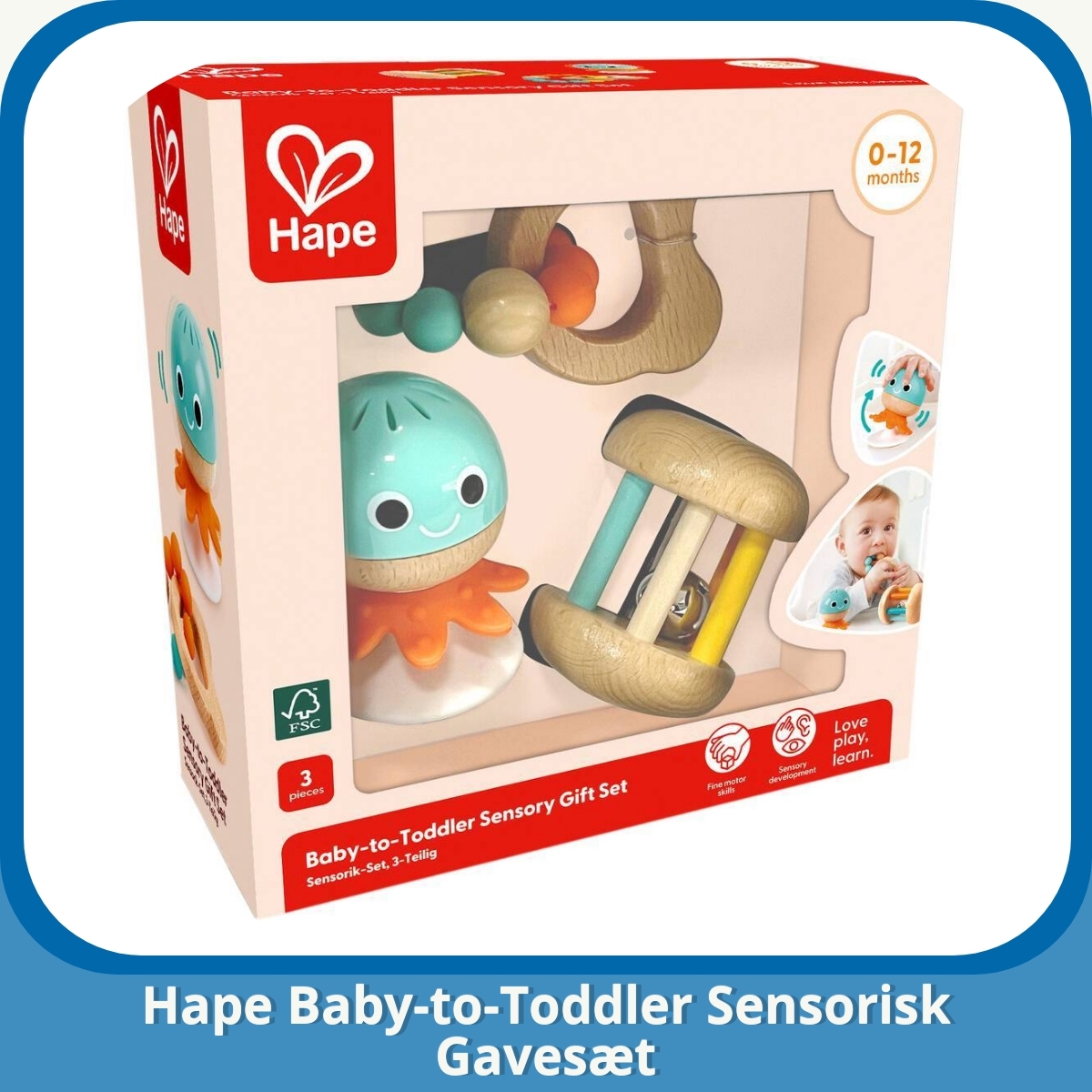Anmeldelse af Hape Baby-to-Toddler Sensorisk Gavesæt
