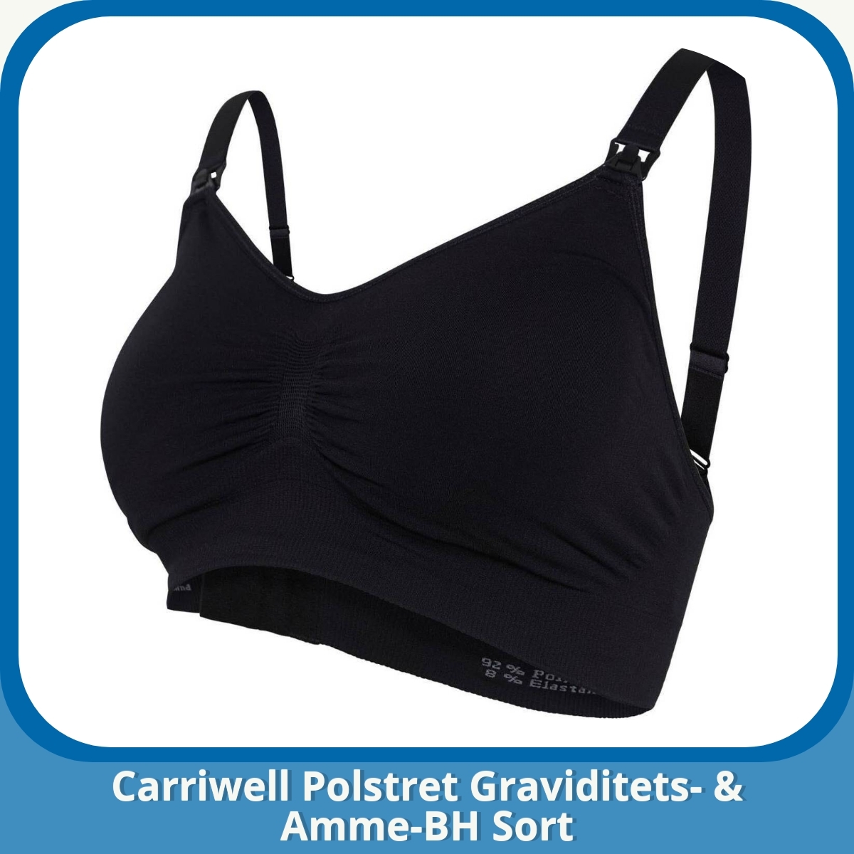 Anmeldelse af Carriwell Polstret Graviditets- & Amme-BH Sort