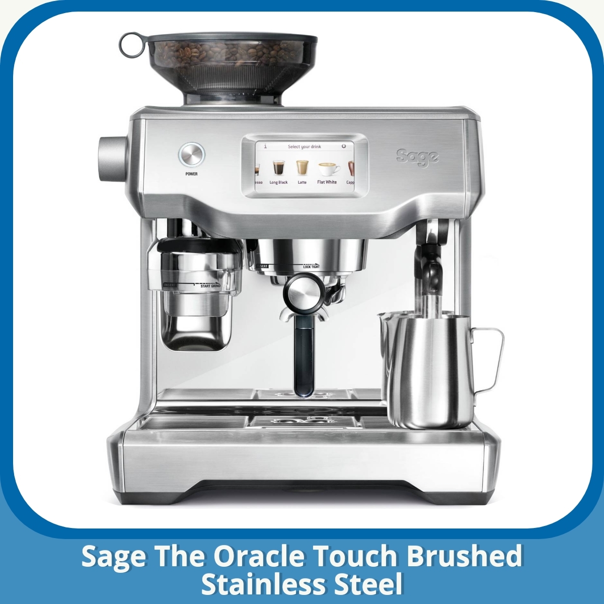 Anmeldelse af Sage The Oracle Touch Brushed Stainless Steel