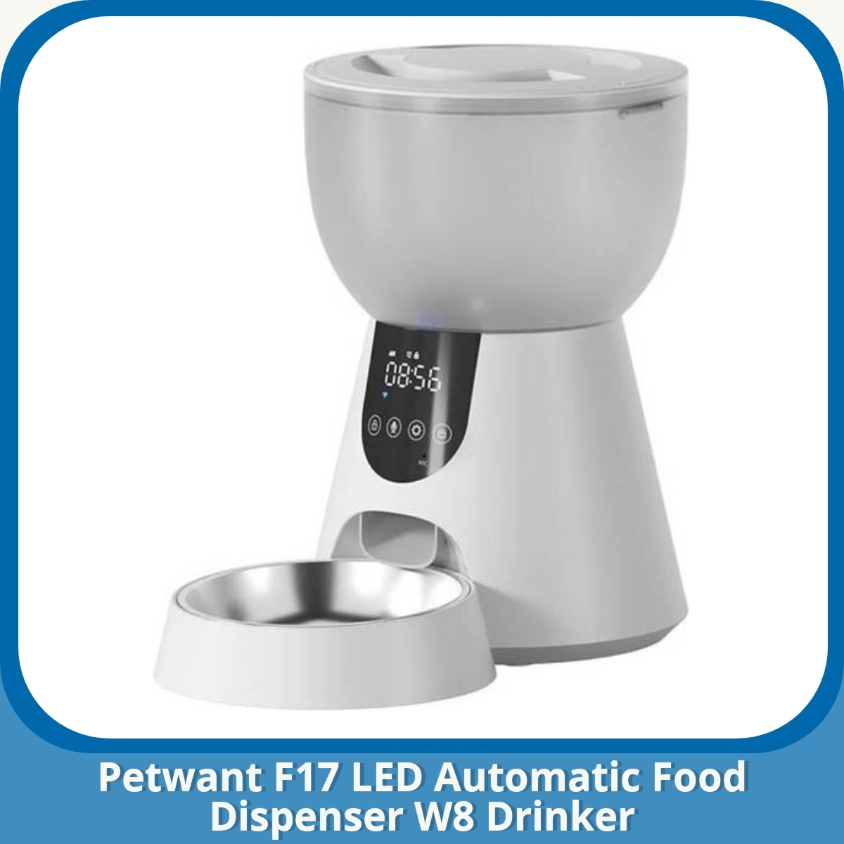 Anmeldelse af Petwant F17 LED Automatic Food Dispenser W8 Drinker