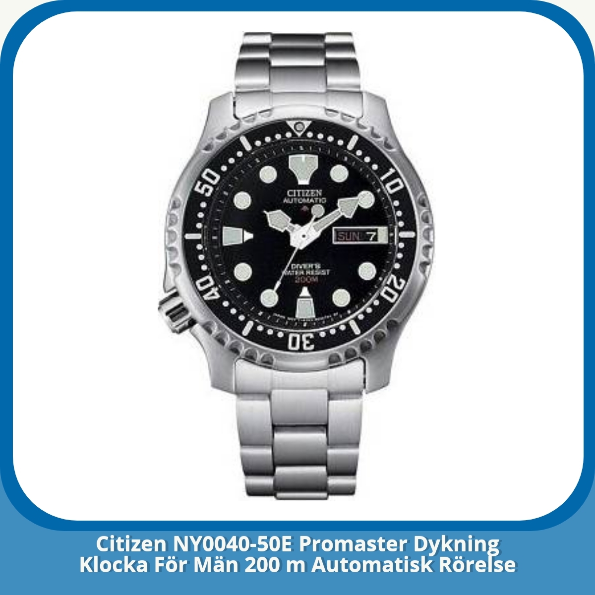 Anmeldelse af Citizen NY0040-50E Promaster Dykning Klocka För Män 200 m Automatisk Rörelse