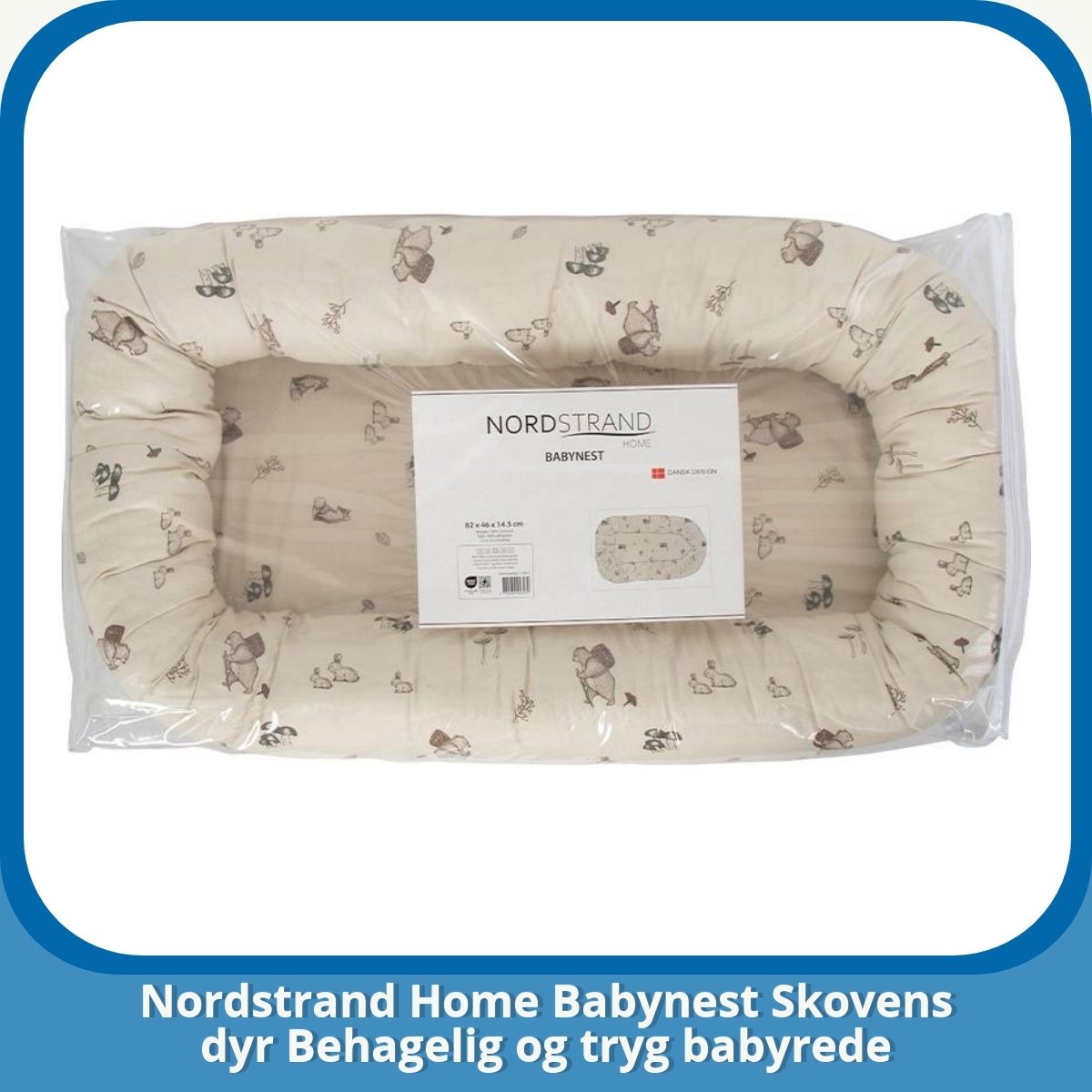 Anmeldelse af Nordstrand Home Babynest Skovens dyr Behagelig og tryg babyrede