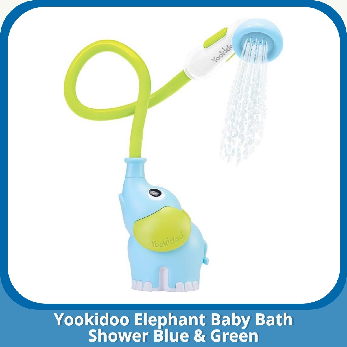 Anmeldelse af Yookidoo Elephant Baby Bath Shower Blue & Green