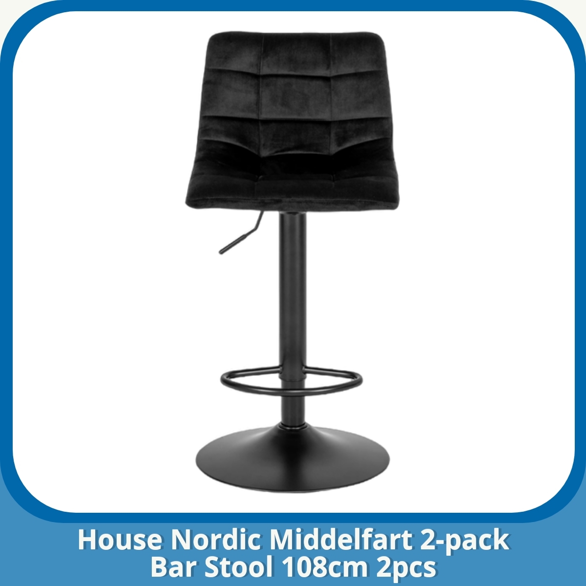 Anmeldelse af House Nordic Middelfart 2-pack Bar Stool 108cm 2pcs