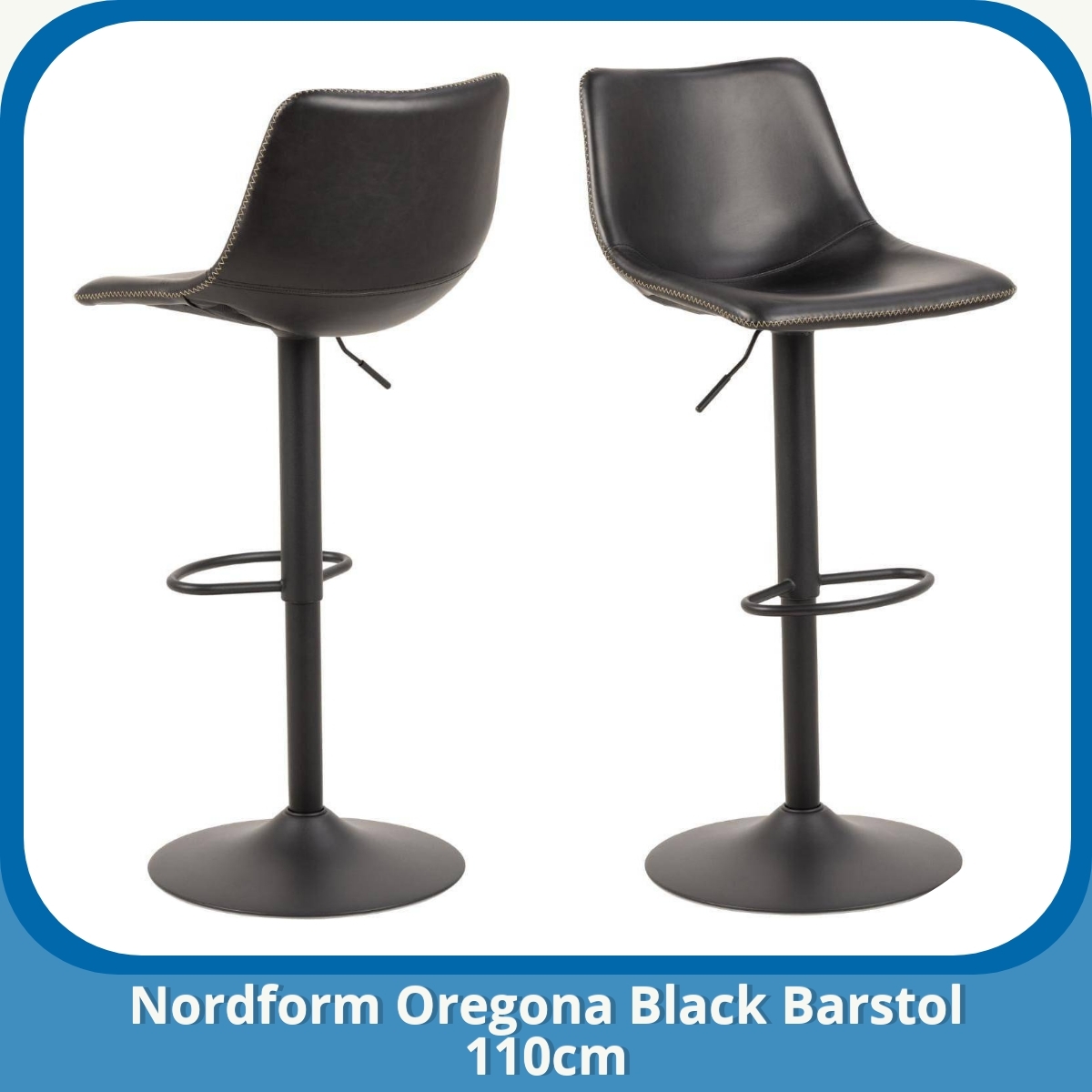 Anmeldelse af Nordform Oregona Black Barstol 110cm