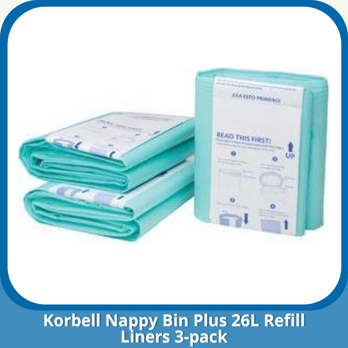 Anmeldelse af Korbell Nappy Bin Plus 26L Refill Liners 3-pack