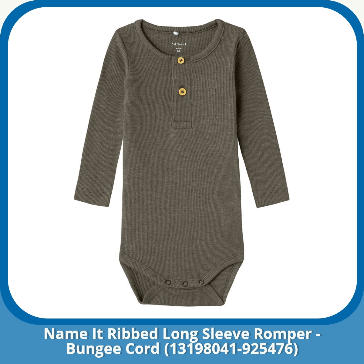 Anmeldelse af Name It Ribbed Long Sleeve Romper - Bungee Cord (13198041-925476)