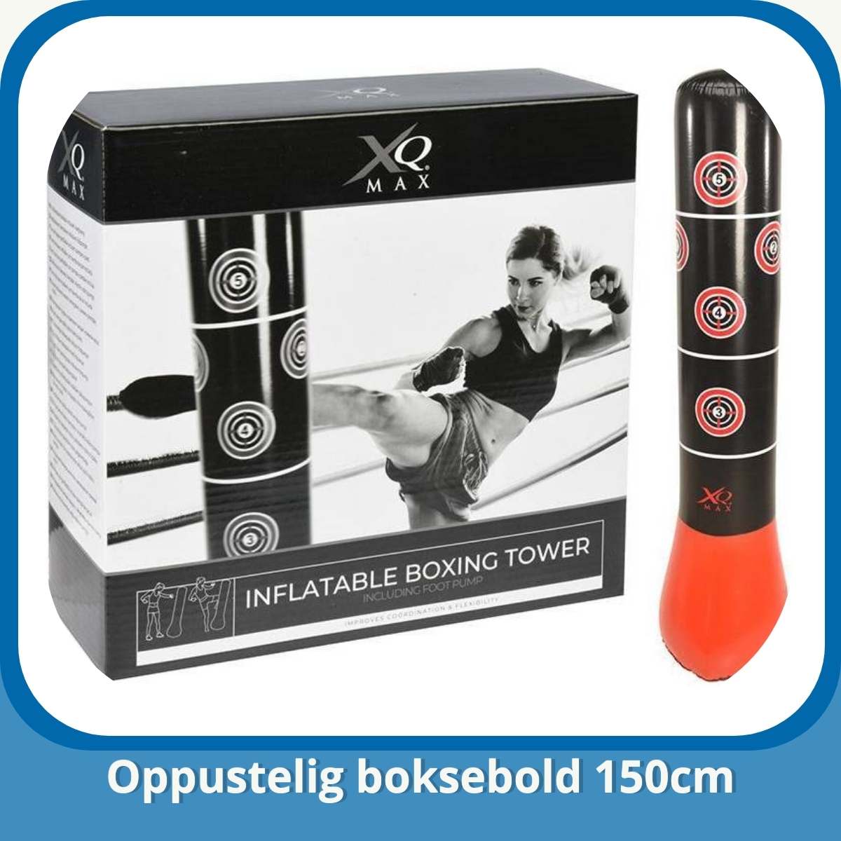 Anmeldelse af Oppustelig boksebold 150cm